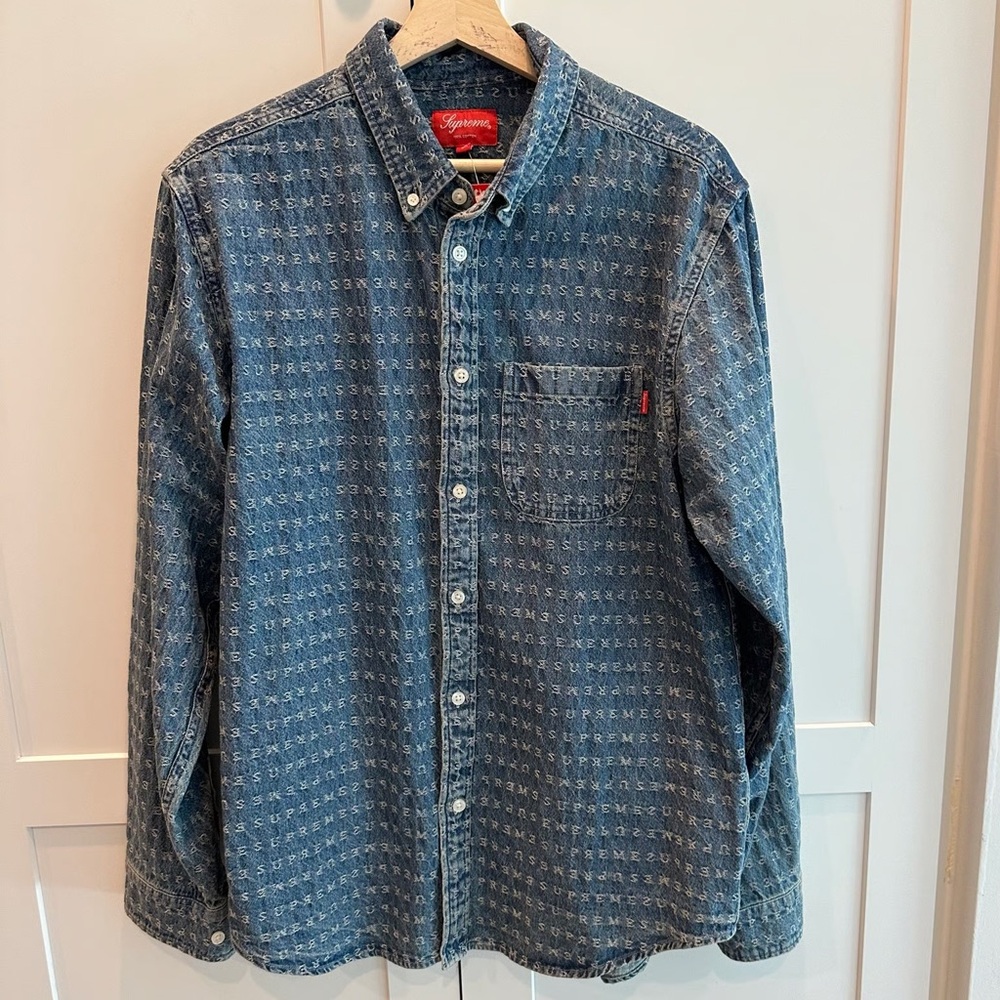 Supreme Jacquard Denim Button Up